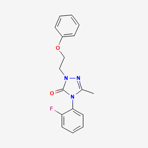molecular formula C17H16FN3O2 B2392357 4-(2-氟苯基)-5-甲基-2-(2-苯氧基乙基)-1,2,4-三唑-3-酮 CAS No. 860786-75-0