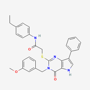 N-(4-ethylphenyl)-2-{[3-(3-methoxybenzyl)-4-oxo-7-phenyl-4,5-dihydro-3H-pyrrolo[3,2-d]pyrimidin-2-yl]sulfanyl}acetamide