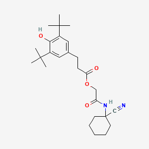 molecular formula C26H38N2O4 B2392368 [2-[(1-Cyanocyclohexyl)amino]-2-oxoethyl] 3-(3,5-ditert-butyl-4-hydroxyphenyl)propanoate CAS No. 923835-65-8