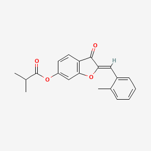 (Z)-2-(2-methylbenzylidene)-3-oxo-2,3-dihydrobenzofuran-6-yl isobutyrate