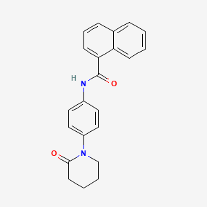 molecular formula C22H20N2O2 B2392372 N-[4-(2-oxopiperidin-1-yl)phenyl]naphthalene-1-carboxamide CAS No. 941872-54-4