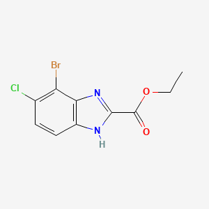 molecular formula C10H8BrClN2O2 B2392375 Ethyl 7-bromo-6-chloro-1H-benzo[d]imidazole-2-carboxylate CAS No. 2250023-38-0