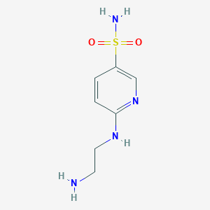 molecular formula C7H12N4O2S B2392404 6-[(2-Aminoethyl)amino]pyridine-3-sulfonamide CAS No. 202460-51-3