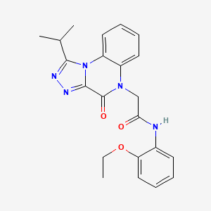 molecular formula C22H23N5O3 B2392434 N-(2-ethoxyphenyl)-2-(1-isopropyl-4-oxo-[1,2,4]triazolo[4,3-a]quinoxalin-5(4H)-yl)acetamide CAS No. 1260991-19-2