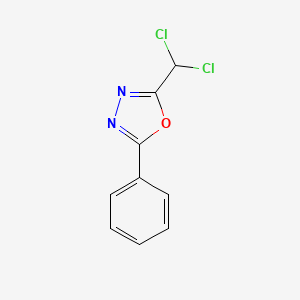 molecular formula C9H6Cl2N2O B2392458 2-(Dichloromethyl)-5-phenyl-1,3,4-oxadiazole CAS No. 95853-54-6
