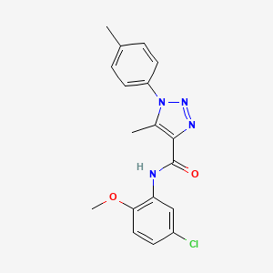 molecular formula C18H17ClN4O2 B2392479 N-(5-chloro-2-methoxyphenyl)-5-methyl-1-(4-methylphenyl)-1H-1,2,3-triazole-4-carboxamide CAS No. 866871-89-8