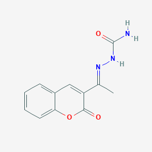 molecular formula C12H11N3O3 B2392487 N-[(1E)-2-(2-oxochromen-3-yl)-1-azaprop-1-enyl]aminoamide CAS No. 215811-67-9