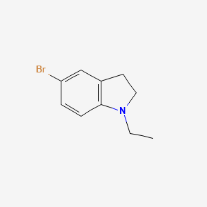 molecular formula C10H12BrN B2392499 5-bromo-1-ethyl-2,3-dihydro-1H-indole CAS No. 1780973-25-2