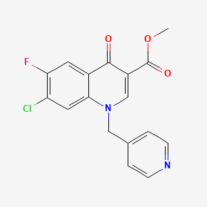 molecular formula C17H12ClFN2O3 B2392503 Methyl 7-chloro-6-fluoro-4-oxo-1-(pyridin-4-ylmethyl)quinoline-3-carboxylate CAS No. 1260784-65-3