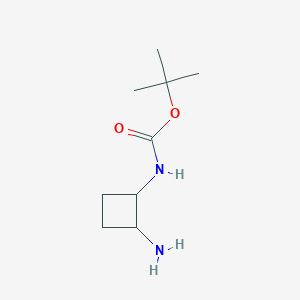 molecular formula C9H18N2O2 B2392519 tert-butyl N-(2-aminocyclobutyl)carbamate CAS No. 1378864-01-7