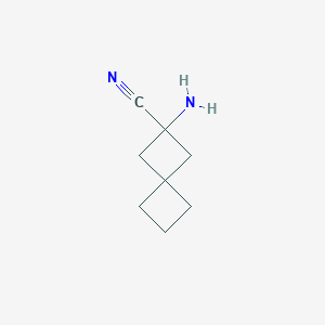 molecular formula C8H12N2 B2392532 2-Aminospiro[3.3]heptane-2-carbonitrile CAS No. 2091254-13-4