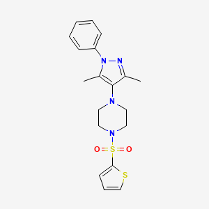 1-(3,5-dimethyl-1-phenyl-1H-pyrazol-4-yl)-4-(thiophen-2-ylsulfonyl)piperazine