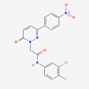 molecular formula C19H15ClN4O4 B2392594 N-(3-chloro-4-methylphenyl)-2-[3-(4-nitrophenyl)-6-oxo-1,6-dihydropyridazin-1-yl]acetamide CAS No. 899753-41-4