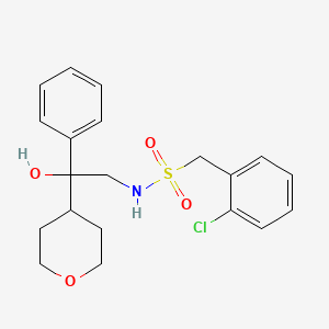 molecular formula C20H24ClNO4S B2392620 1-(2-chlorophenyl)-N-[2-hydroxy-2-(oxan-4-yl)-2-phenylethyl]methanesulfonamide CAS No. 2034239-75-1