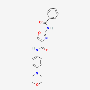 molecular formula C21H20N4O4 B2392656 2-benzamido-N-(4-morpholinophenyl)oxazole-4-carboxamide CAS No. 1286716-96-8