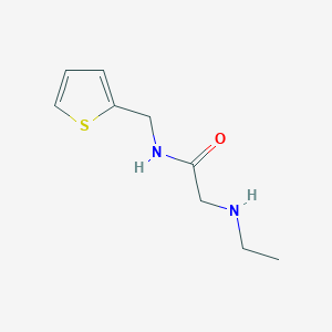 molecular formula C9H14N2OS B2392683 2-(ethylamino)-N-(thiophen-2-ylmethyl)acetamide CAS No. 743444-67-9