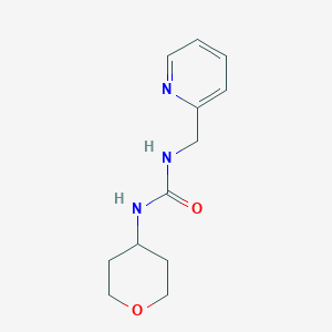molecular formula C12H17N3O2 B2392767 1-(pyridin-2-ylmethyl)-3-(tetrahydro-2H-pyran-4-yl)urea CAS No. 1328418-22-9