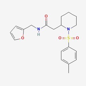 molecular formula C19H24N2O4S B2392769 N-(furan-2-ylmethyl)-2-(1-tosylpiperidin-2-yl)acetamide CAS No. 941910-52-7