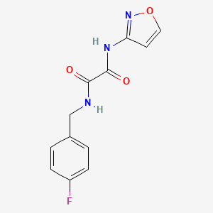 molecular formula C12H10FN3O3 B2392812 N1-(4-fluorobenzyl)-N2-(isoxazol-3-yl)oxalamide CAS No. 941889-37-8