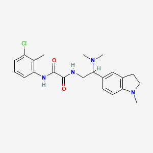 molecular formula C22H27ClN4O2 B2392855 N1-(3-chloro-2-methylphenyl)-N2-(2-(dimethylamino)-2-(1-methylindolin-5-yl)ethyl)oxalamide CAS No. 922090-07-1