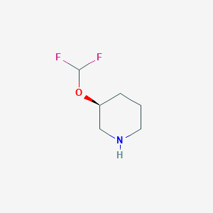 molecular formula C6H11F2NO B2392861 (3S)-3-(Difluoromethoxy)piperidine CAS No. 1604353-17-4