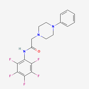 molecular formula C18H16F5N3O B2392868 N-(2,3,4,5,6-pentafluorophenyl)-2-(4-phenylpiperazin-1-yl)acetamide CAS No. 329778-80-5