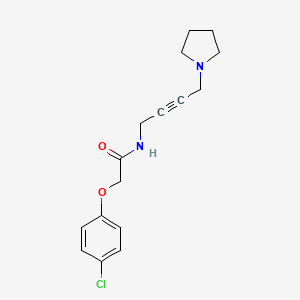 2-(4-chlorophenoxy)-N-(4-(pyrrolidin-1-yl)but-2-yn-1-yl)acetamide