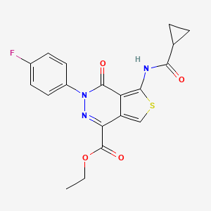 Ethyl 5-(cyclopropanecarboxamido)-3-(4-fluorophenyl)-4-oxo-3,4-dihydrothieno[3,4-d]pyridazine-1-carboxylate