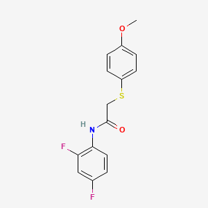 molecular formula C15H13F2NO2S B2392905 N-(2,4-difluorophenyl)-2-((4-methoxyphenyl)thio)acetamide CAS No. 941901-46-8