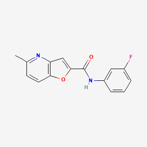 molecular formula C15H11FN2O2 B2392928 N-(3-fluorophenyl)-5-methylfuro[3,2-b]pyridine-2-carboxamide CAS No. 941881-26-1