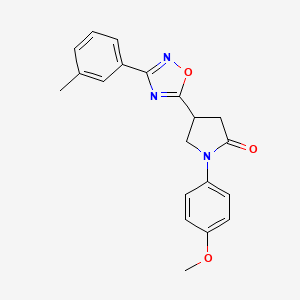 molecular formula C20H19N3O3 B2392942 1-(4-Methoxyphenyl)-4-[3-(3-methylphenyl)-1,2,4-oxadiazol-5-yl]pyrrolidin-2-one CAS No. 941917-88-0