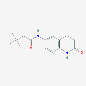 molecular formula C15H20N2O2 B2393042 3,3-dimethyl-N-(2-oxo-1,2,3,4-tetrahydroquinolin-6-yl)butanamide CAS No. 921914-72-9