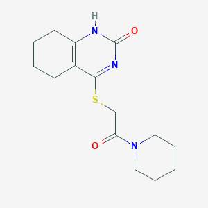 B2393044 4-(2-oxo-2-piperidin-1-ylethyl)sulfanyl-5,6,7,8-tetrahydro-1H-quinazolin-2-one CAS No. 953174-93-1