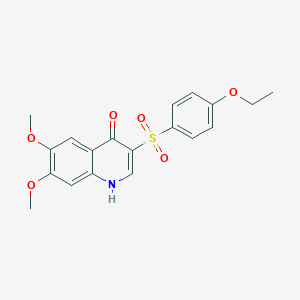 molecular formula C19H19NO6S B2393049 3-(4-ethoxyphenyl)sulfonyl-6,7-dimethoxy-1H-quinolin-4-one CAS No. 866865-97-6