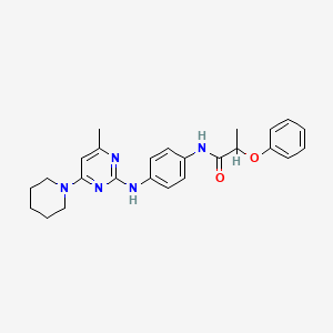 N-{4-[(4-methyl-6-piperidin-1-ylpyrimidin-2-yl)amino]phenyl}-2-phenoxypropanamide