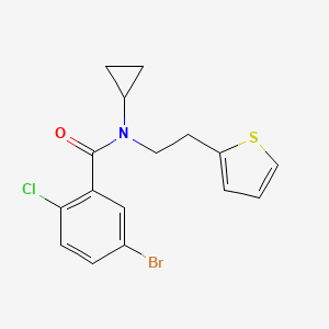 5-bromo-2-chloro-N-cyclopropyl-N-(2-(thiophen-2-yl)ethyl)benzamide
