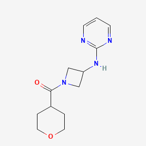 (3-(pyrimidin-2-ylamino)azetidin-1-yl)(tetrahydro-2H-pyran-4-yl)methanone
