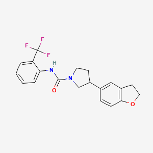 3-(2,3-dihydro-1-benzofuran-5-yl)-N-[2-(trifluoromethyl)phenyl]pyrrolidine-1-carboxamide