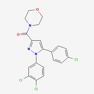 [5-(4-Chlorophenyl)-1-(3,4-dichlorophenyl)-3-pyrazolyl]-(4-morpholinyl)methanone