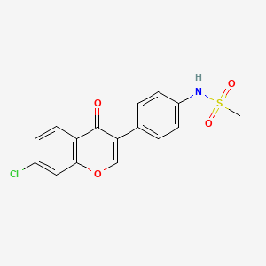 molecular formula C16H12ClNO4S B2393139 N-(4-(7-chloro-4-oxo-4H-chromen-3-yl)phenyl)methanesulfonamide CAS No. 2034155-30-9