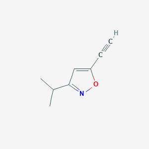 molecular formula C8H9NO B2393147 5-Ethynyl-3-propan-2-yl-1,2-oxazole CAS No. 2445792-41-4