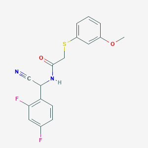 molecular formula C17H14F2N2O2S B2393188 N-[Cyano-(2,4-difluorophenyl)methyl]-2-(3-methoxyphenyl)sulfanylacetamide CAS No. 1385373-05-6