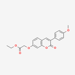 B2393201 Ethyl 2-[3-(4-methoxyphenyl)-2-oxochromen-7-yl]oxyacetate CAS No. 869080-40-0