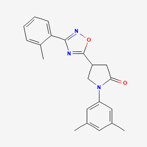 B2393267 1-(3,5-Dimethylphenyl)-4-[3-(2-methylphenyl)-1,2,4-oxadiazol-5-yl]pyrrolidin-2-one CAS No. 942034-56-2