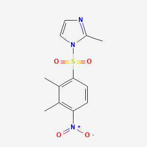 molecular formula C12H13N3O4S B2393284 1-(2,3-Dimethyl-4-nitrophenyl)sulfonyl-2-methylimidazole CAS No. 868212-89-9