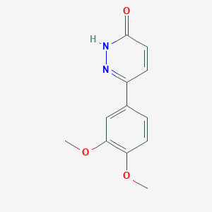 molecular formula C12H12N2O3 B2393286 6-(3,4-dimethoxyphenyl)pyridazin-3(2H)-one CAS No. 55901-95-6