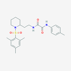 N1-(2-(1-(mesitylsulfonyl)piperidin-2-yl)ethyl)-N2-(p-tolyl)oxalamide