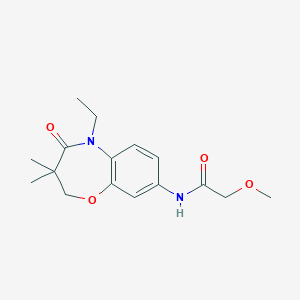 N-(5-ethyl-3,3-dimethyl-4-oxo-2,3,4,5-tetrahydrobenzo[b][1,4]oxazepin-8-yl)-2-methoxyacetamide