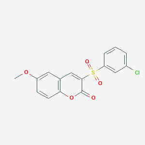 3-(3-Chlorophenyl)sulfonyl-6-methoxychromen-2-one