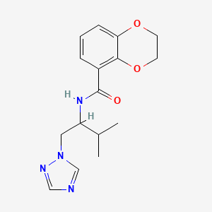 N-(3-methyl-1-(1H-1,2,4-triazol-1-yl)butan-2-yl)-2,3-dihydrobenzo[b][1,4]dioxine-5-carboxamide